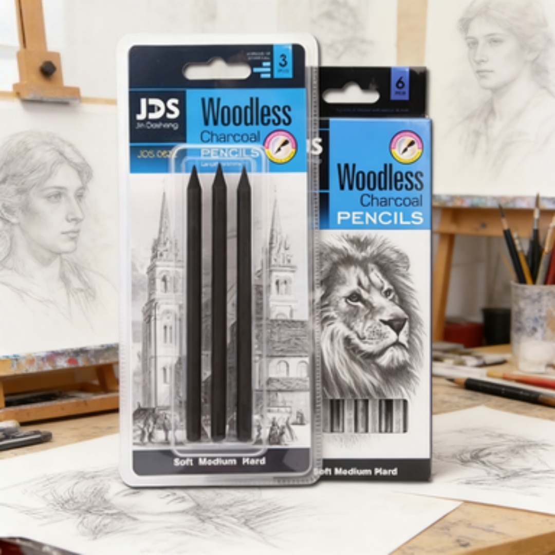 Sketching Charcoal Set - مجموعة أقلام فحم احترافية ناعمة ومتوسطة