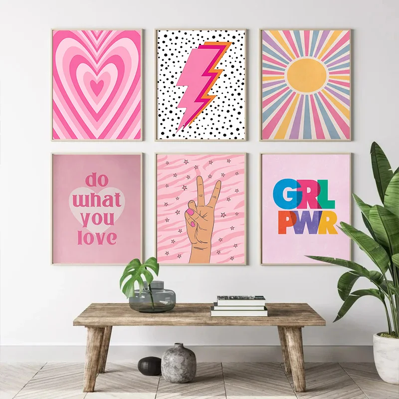 Art Craft Love - مجردة الوردي البرق التدرج الحب القلب
