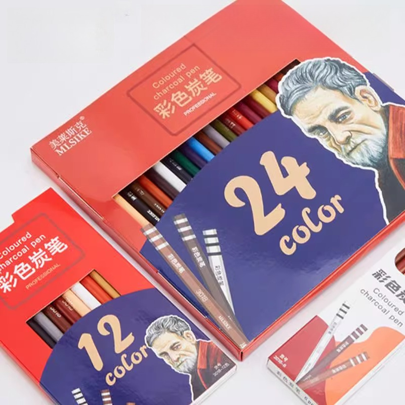 Sketching Charcoal Set - MLSIKE أقلام فحم ملونة 6/12/24 قطعة