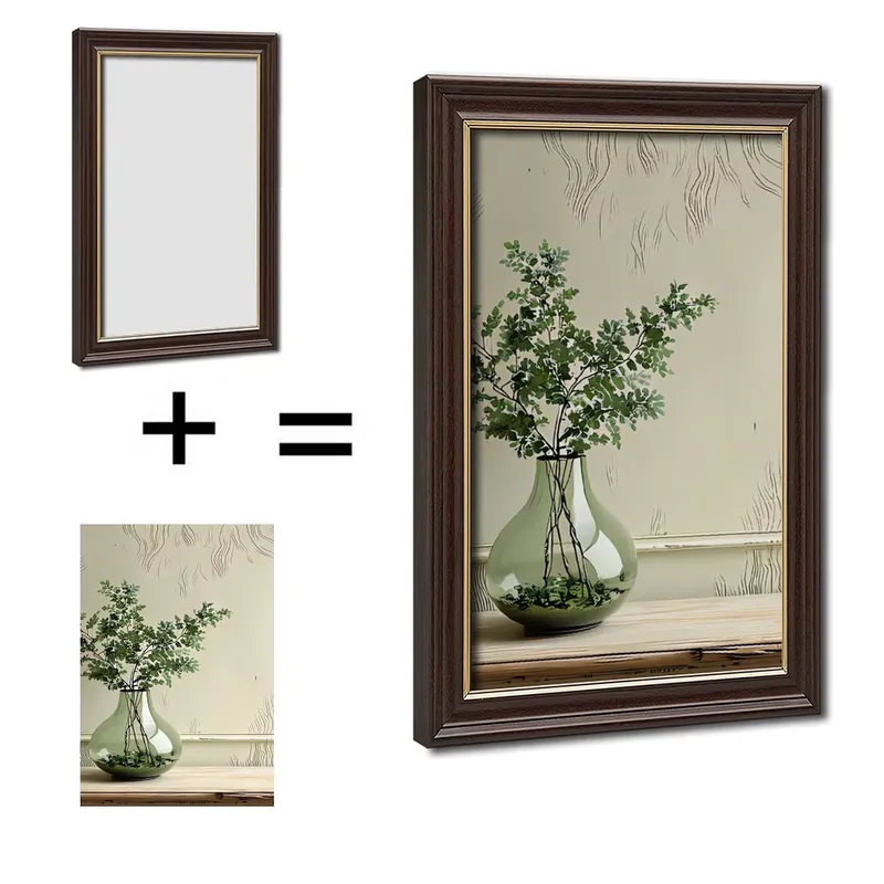 سلة نزهة بإطار ذهبي بنقشة خشبي - مراجعة Art Craft Decoration Ideas وسعره