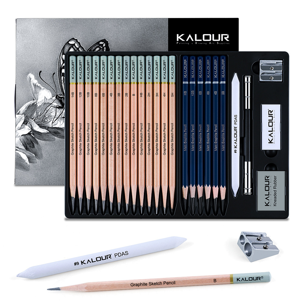 مجموعة أدوات رسم كالور 25/22 ق - مراجعة Sketching Charcoal Set وسعره