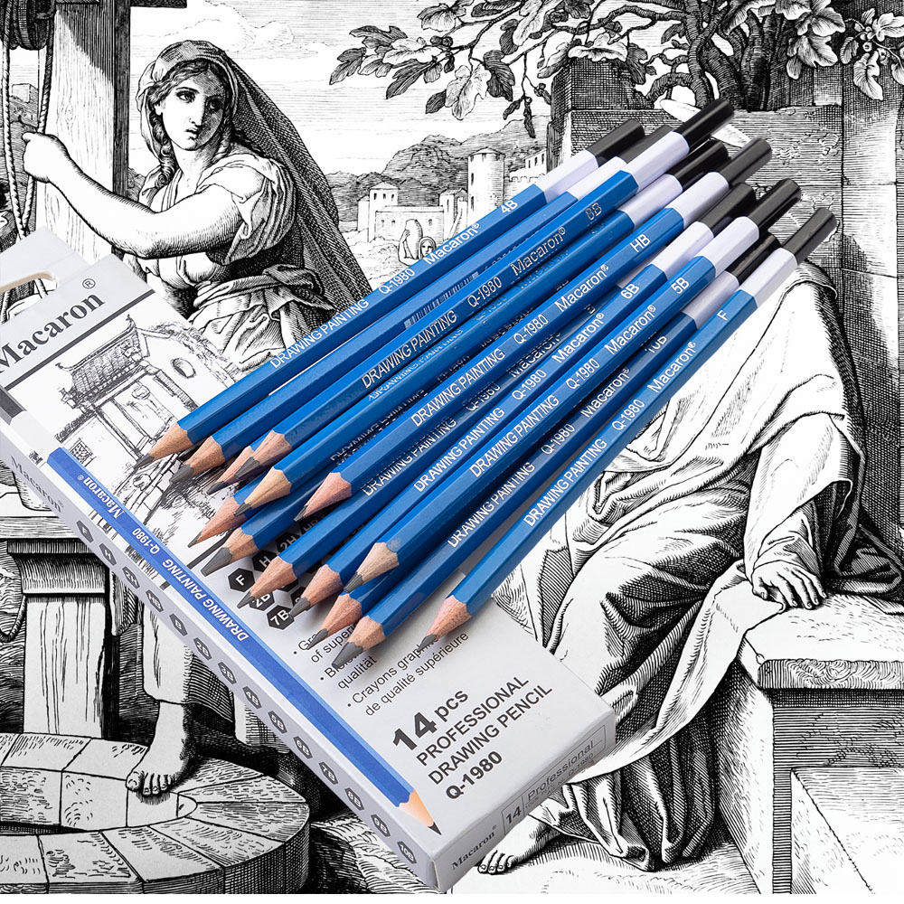مجموعة أقلام فحم للمبتدئين وال - مراجعة Sketching Charcoal Set وسعره