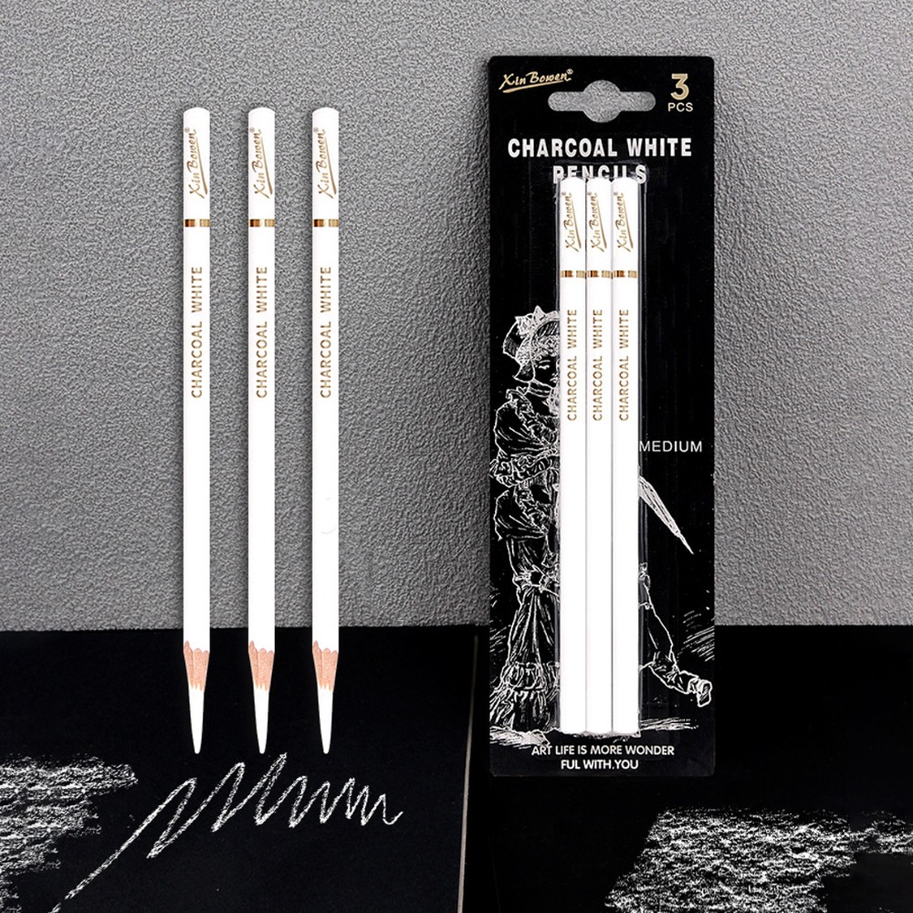 مجموعة من 3 أقلام فحم ناعمة/مت - مراجعة Sketching Charcoal Set وسعره