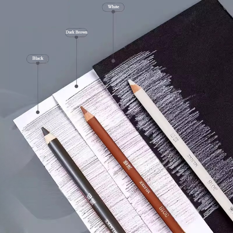 MLSIKE أقلام فحم ملونة 6/12/24 - مراجعة Sketching Charcoal Set وسعره