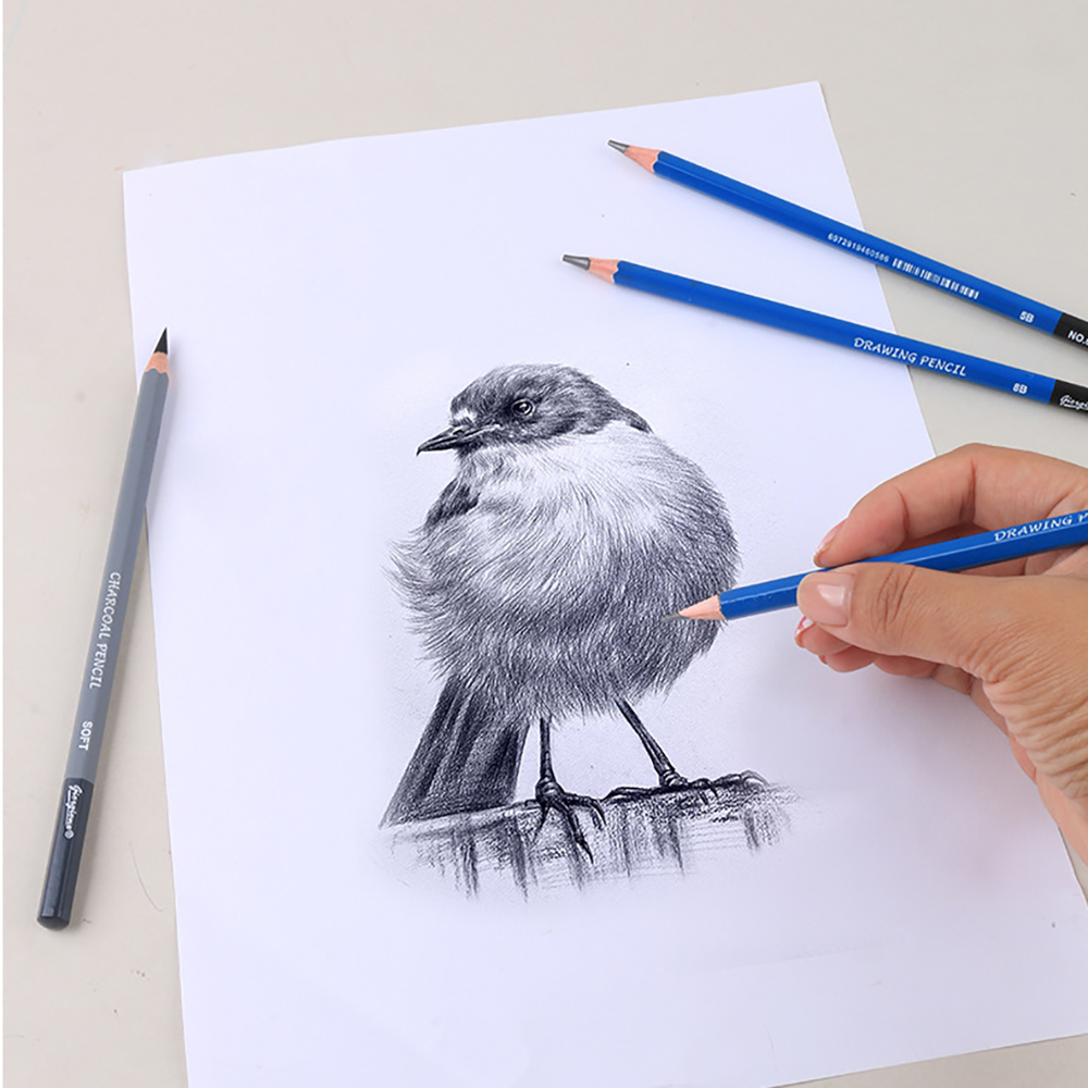 مجموعة أقلام رسم من 17 قطعة، أ - مراجعة Sketching Charcoal Set وسعره