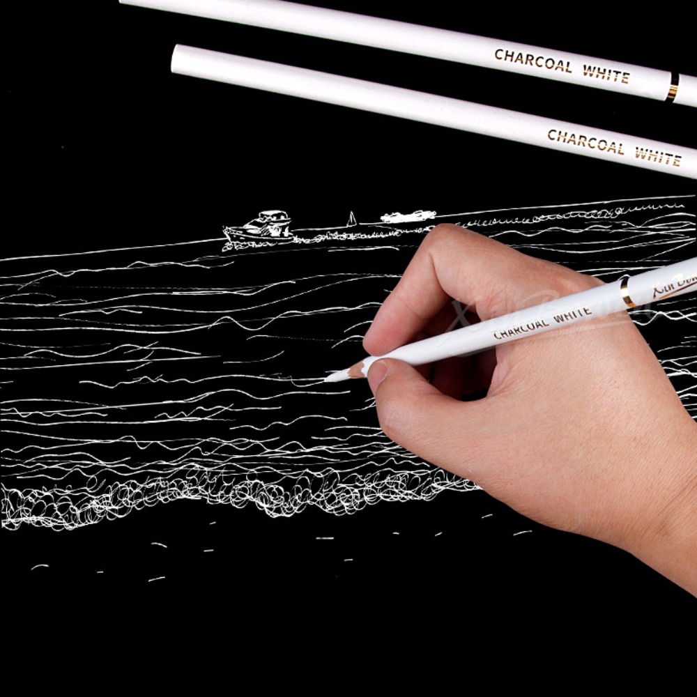 3 قطعة مجموعة أقلام فحم ناعمة/ - مراجعة Sketching Charcoal Set وسعره